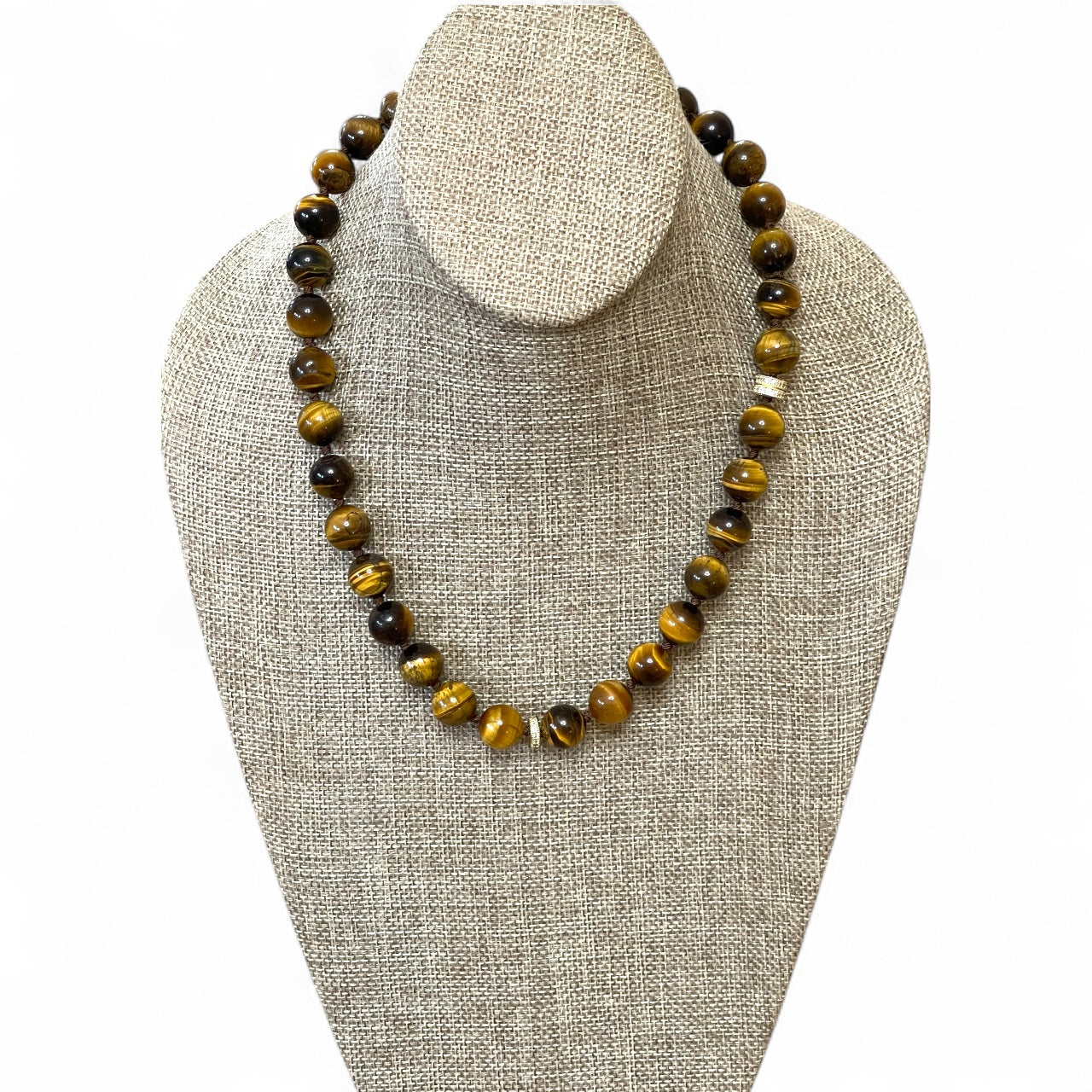 The Goldie✨ Highest Quality Tiger Eye Handknotted Necklace OOAK