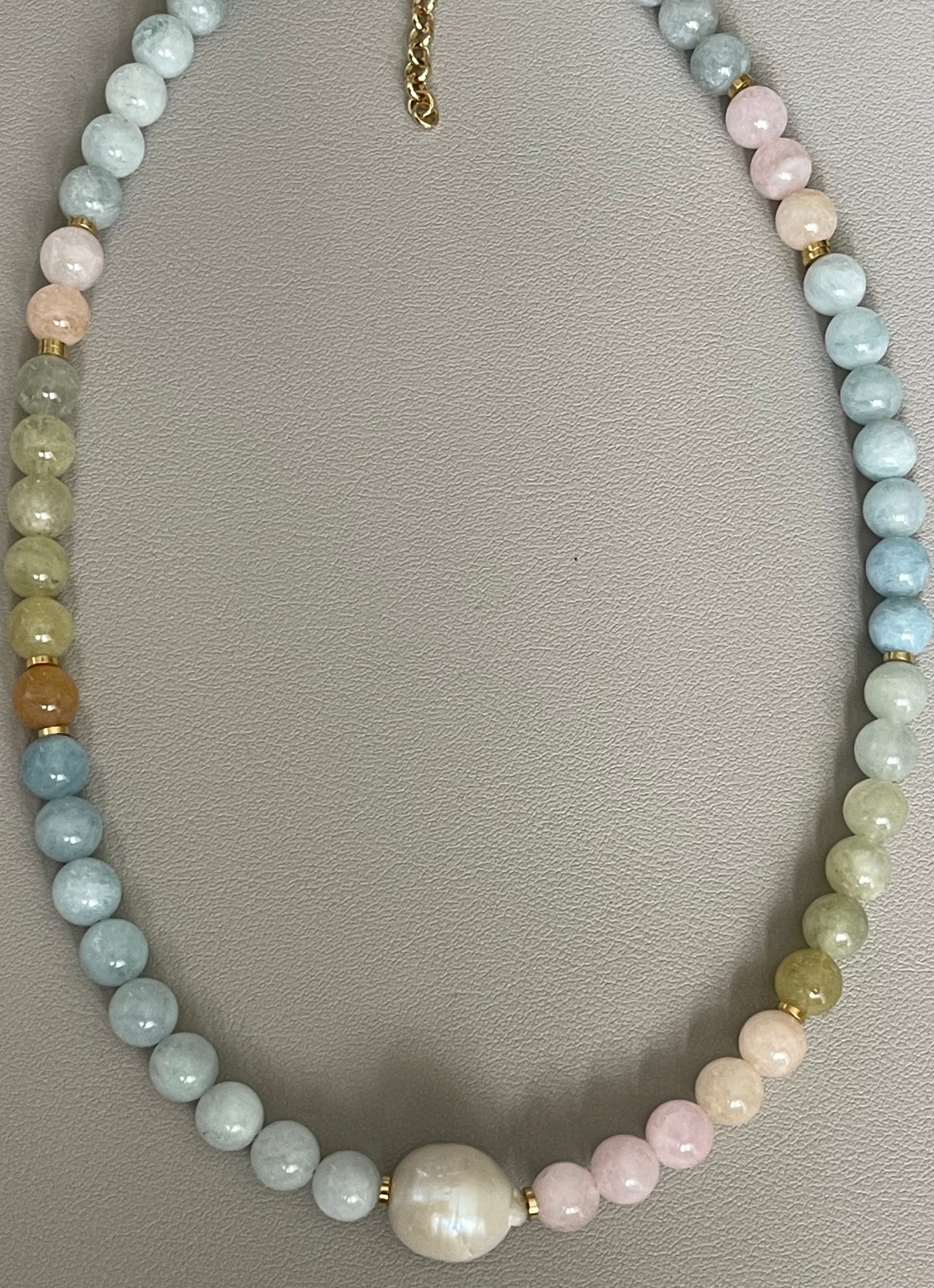 Magical Morganite Bubble Bead Necklace