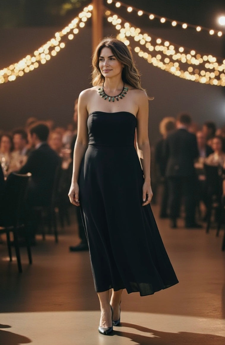 The Zetta Necklace: Transvaal Grossular Garnet with Matte Black Onyx accent beads•Gold Hook Clasp•Limited Edition