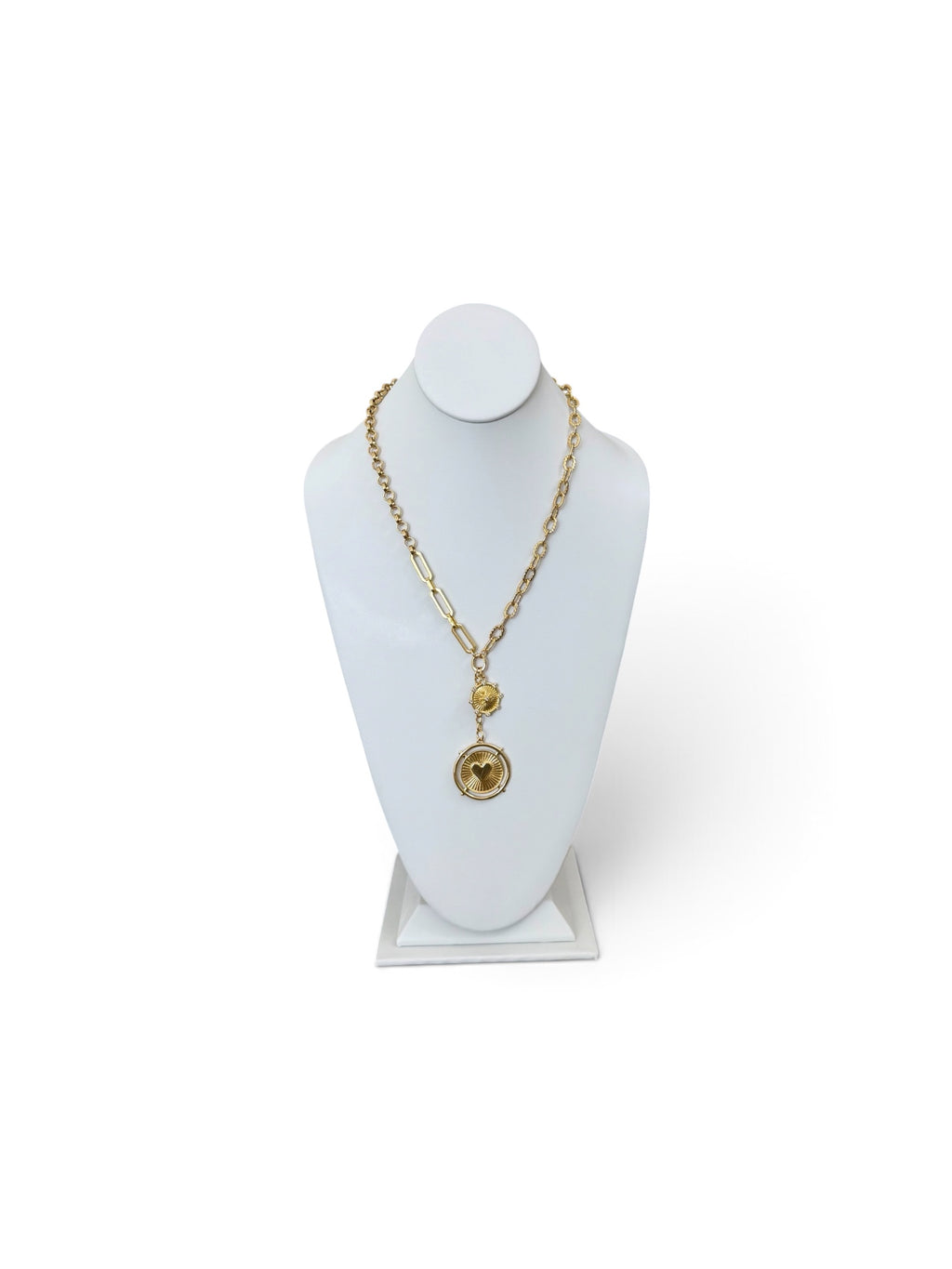 The Beloved Necklace: varying chains come together with two unique pendants