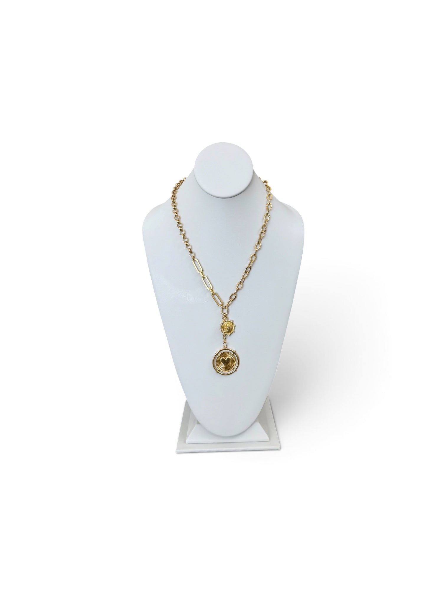 The Beloved Necklace: varying chains come together with two unique pendants