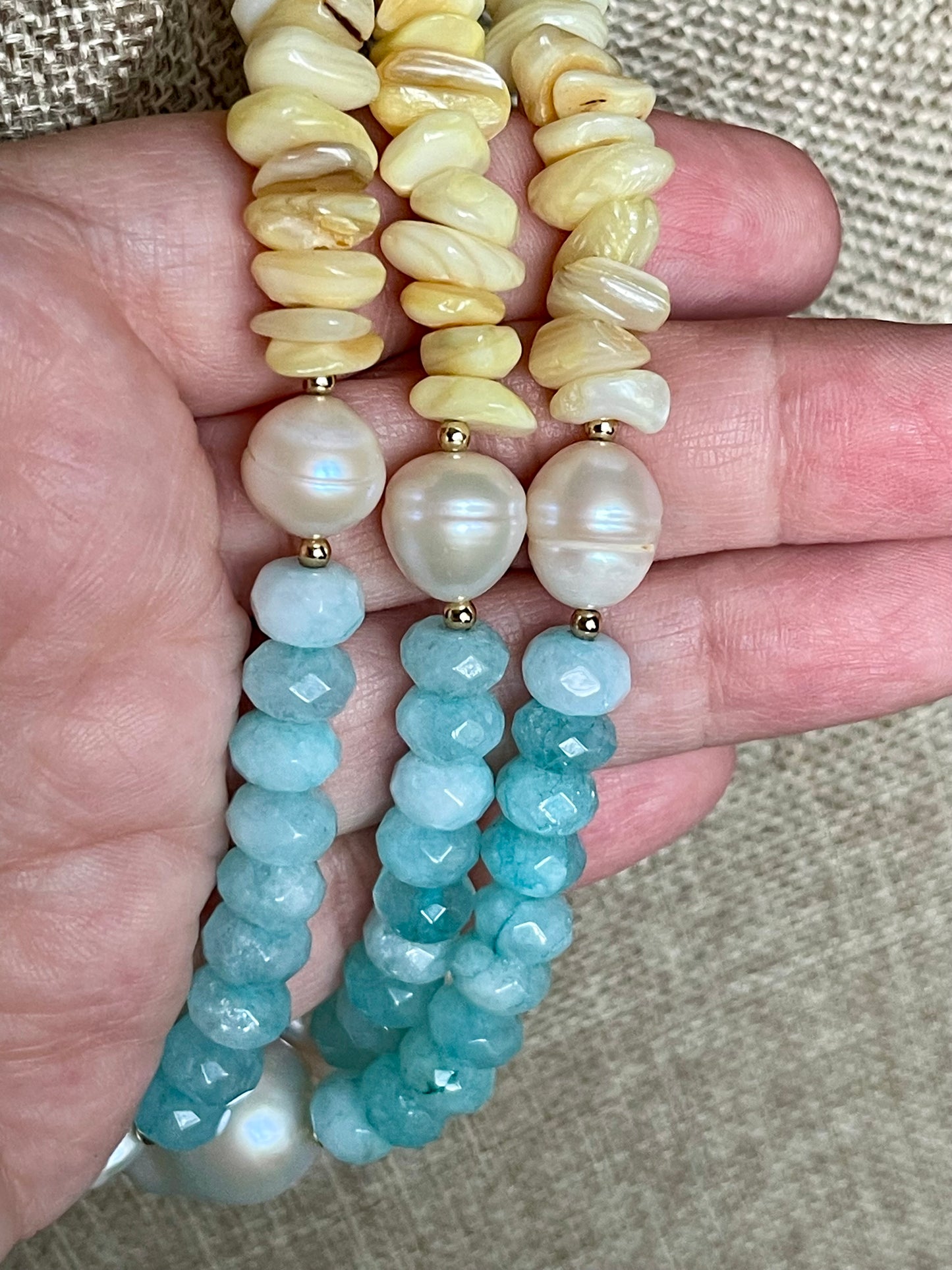 Pastel Gems & Shells Necklace