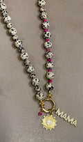 Spotted Mama Necklace: Dalmatian Jasper natural stone
