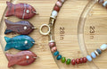 Reel Beauty 🎣 Mixed Gemstone necklace with Gold accents Gemstone fish pendant 4 options