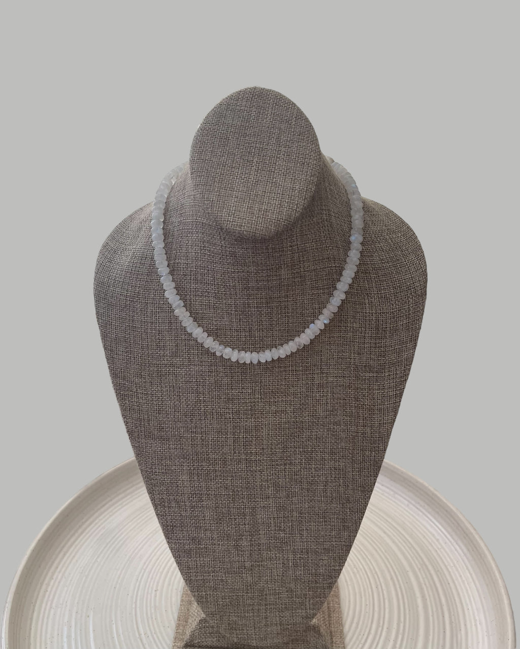 Bijou de Lune Necklace: High quality Moonstone beads, Baroque Pearls and a double bow gold clasp Wear 3 different ways OOAK