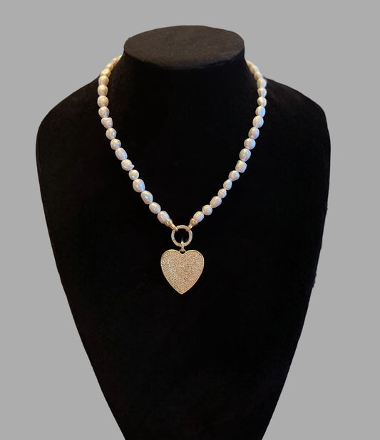 Pearls and Pave Necklace