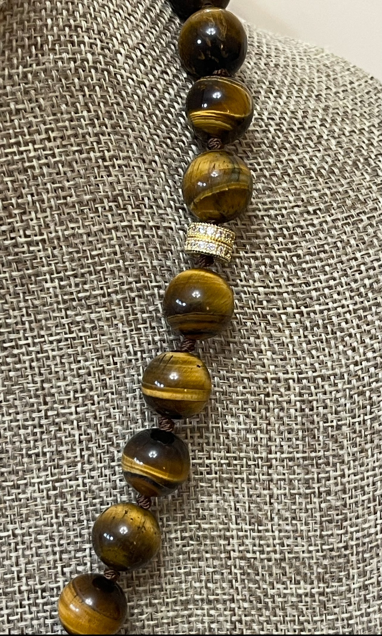 The Goldie✨ Highest Quality Tiger Eye Handknotted Necklace OOAK