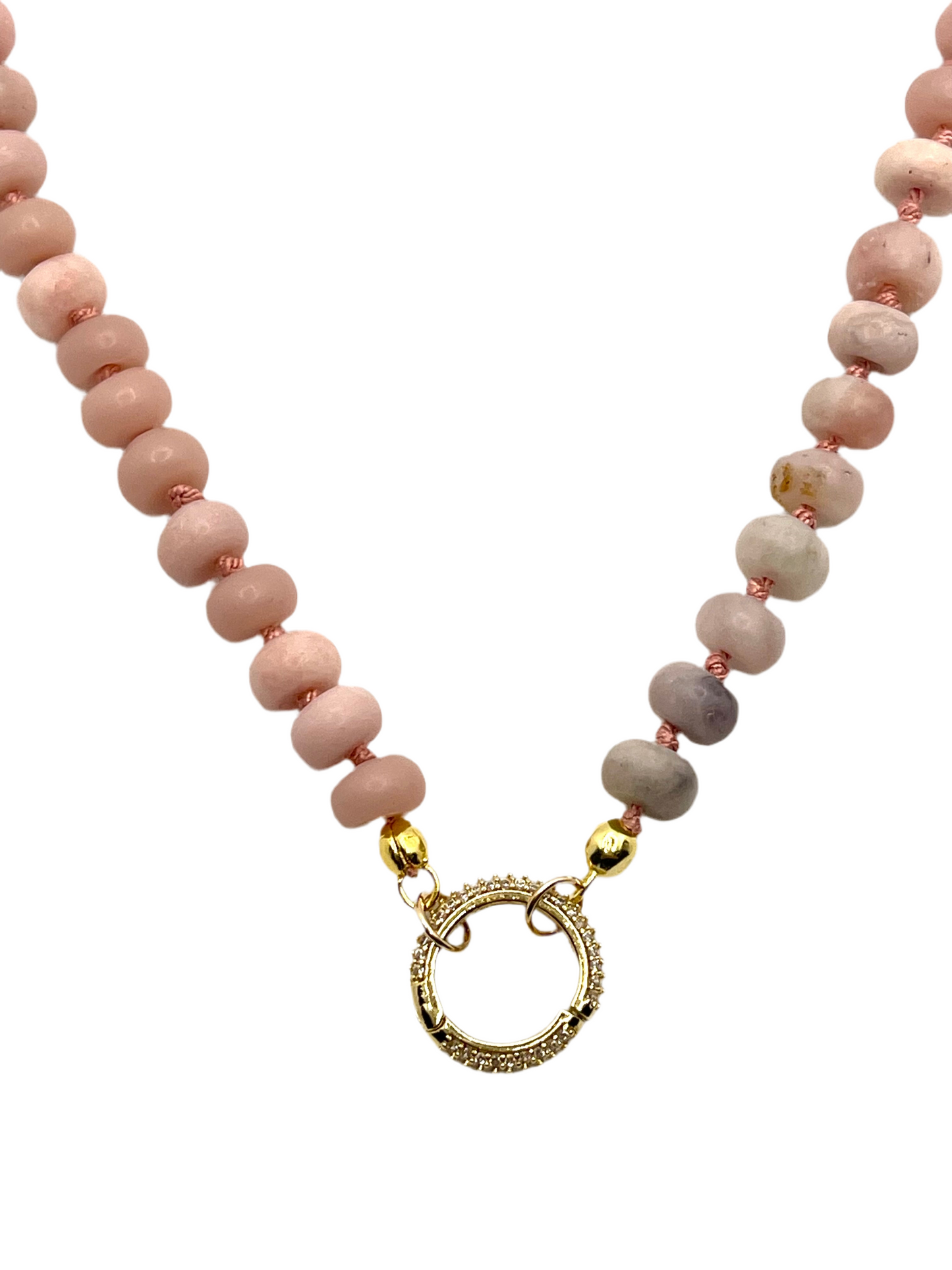 Muted Pink Opal Necklace