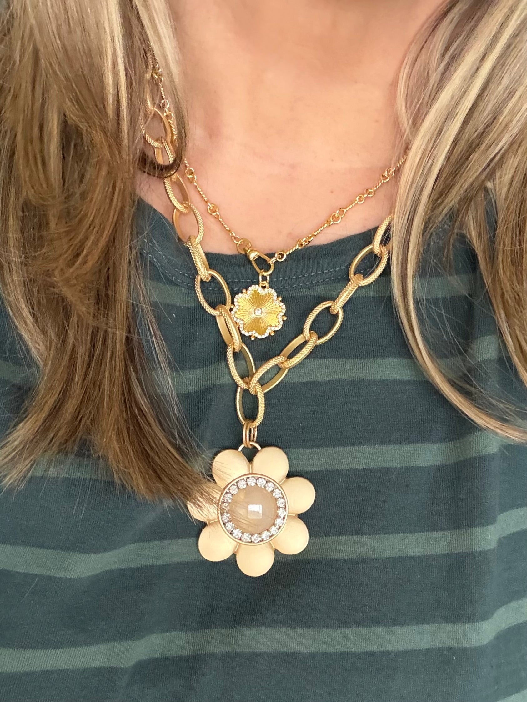 The Daisy Gem Center Necklace: 3 Options