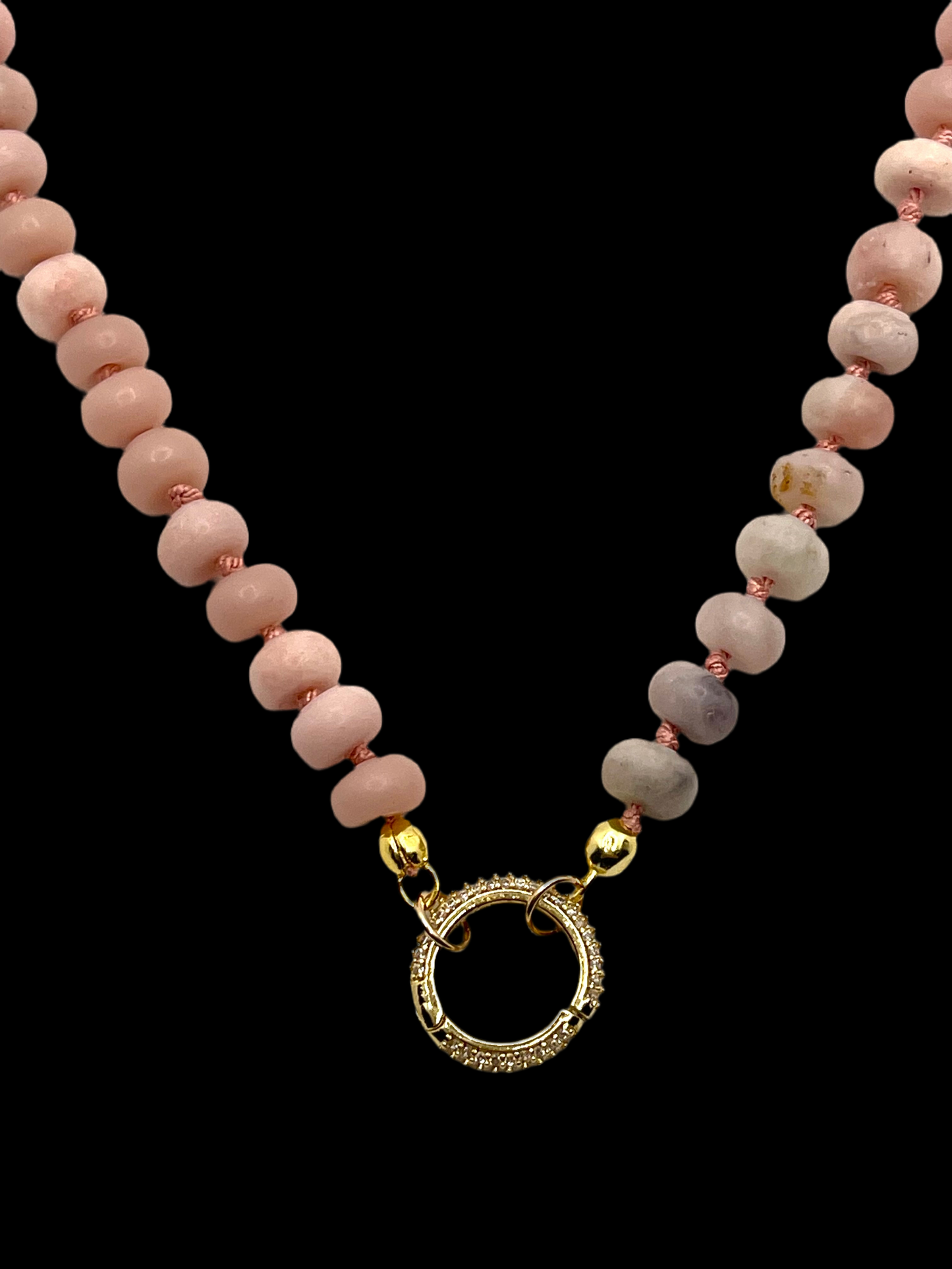 Muted Pink Opal Necklace