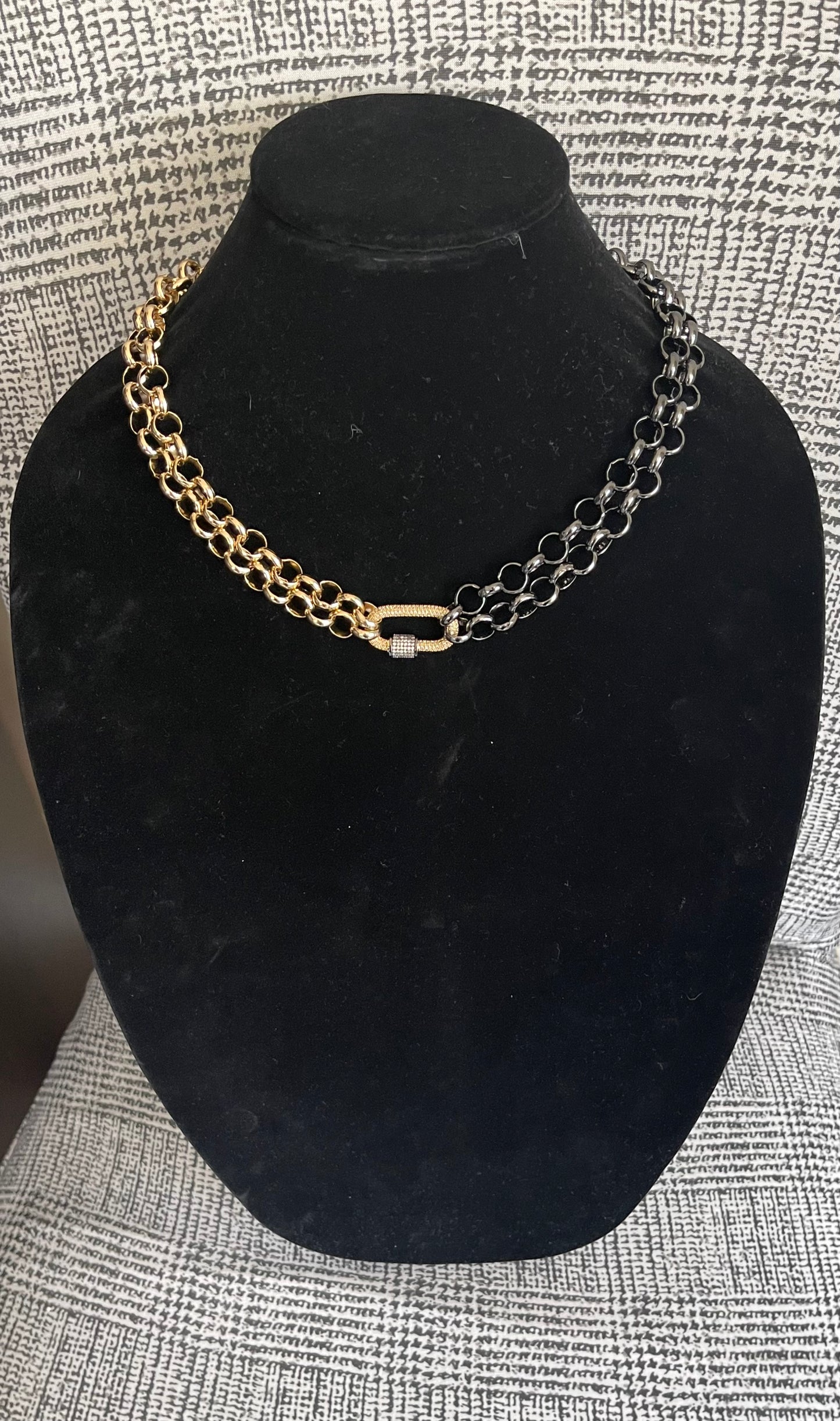 Gunmetal & Gold Necklace