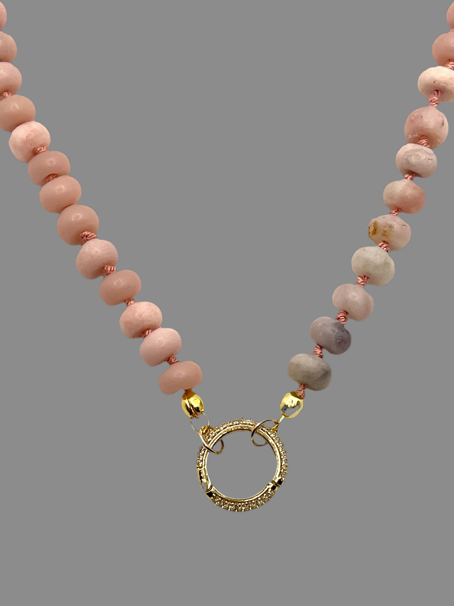 Muted Pink Opal Necklace