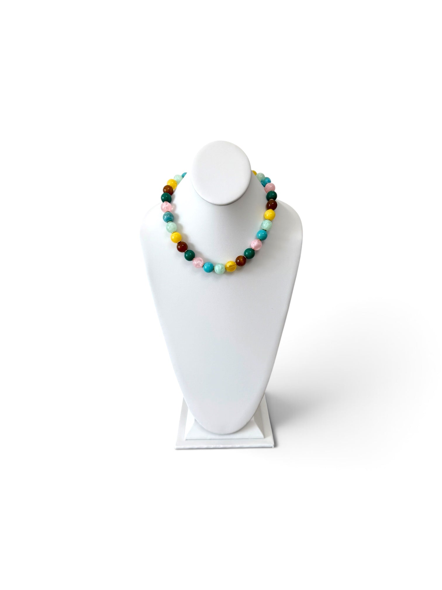 Gelato Gems Necklace: Resin beads with gold accents