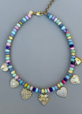 Candy Opal Hearts Necklace OOAK