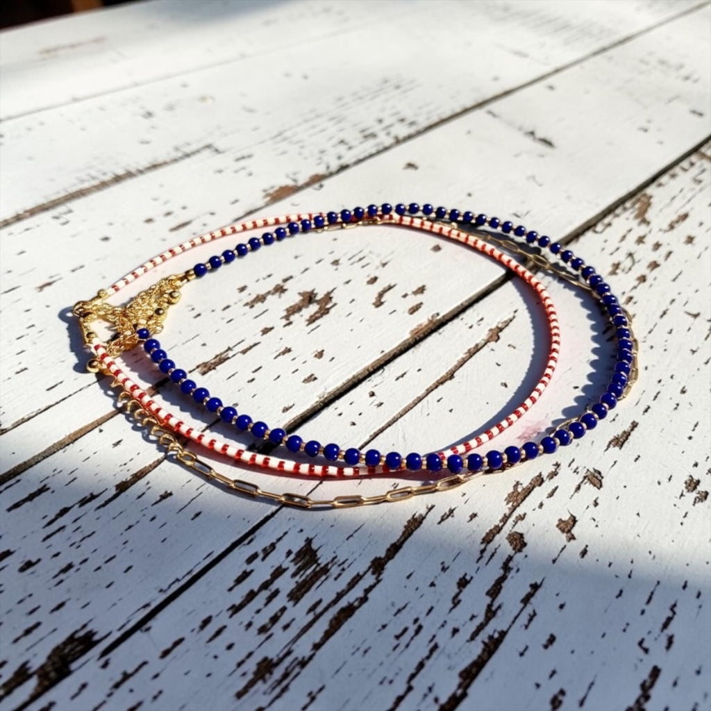 Stars & Stripes Stack: 3 necklaces