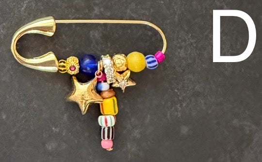 Collected Charms Brooch Pins: 4 Styles