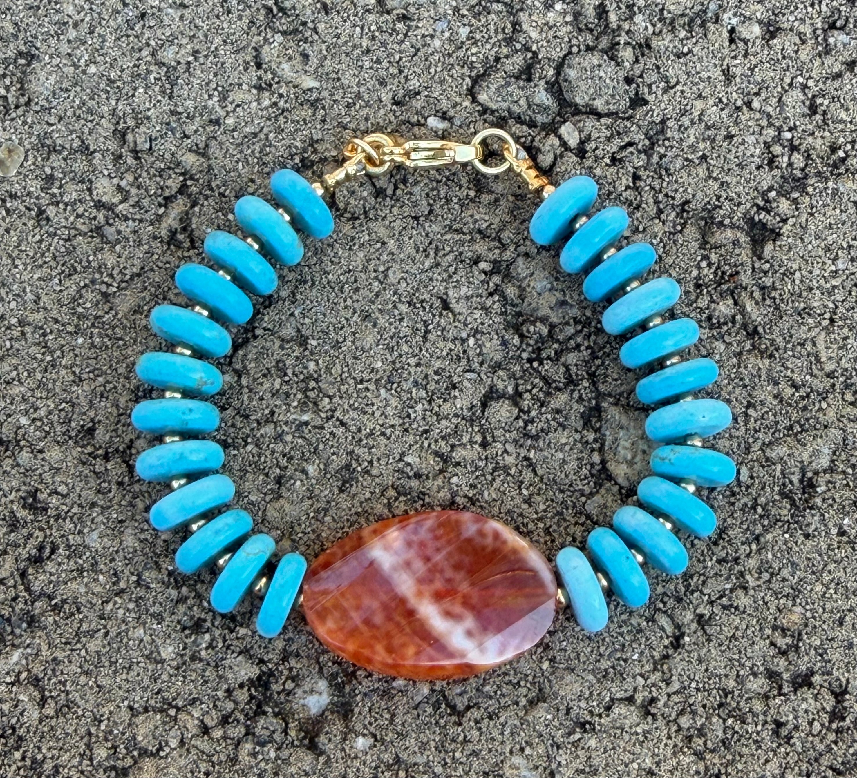 Turquoise & Carnelian Bracelets: 4 Styles