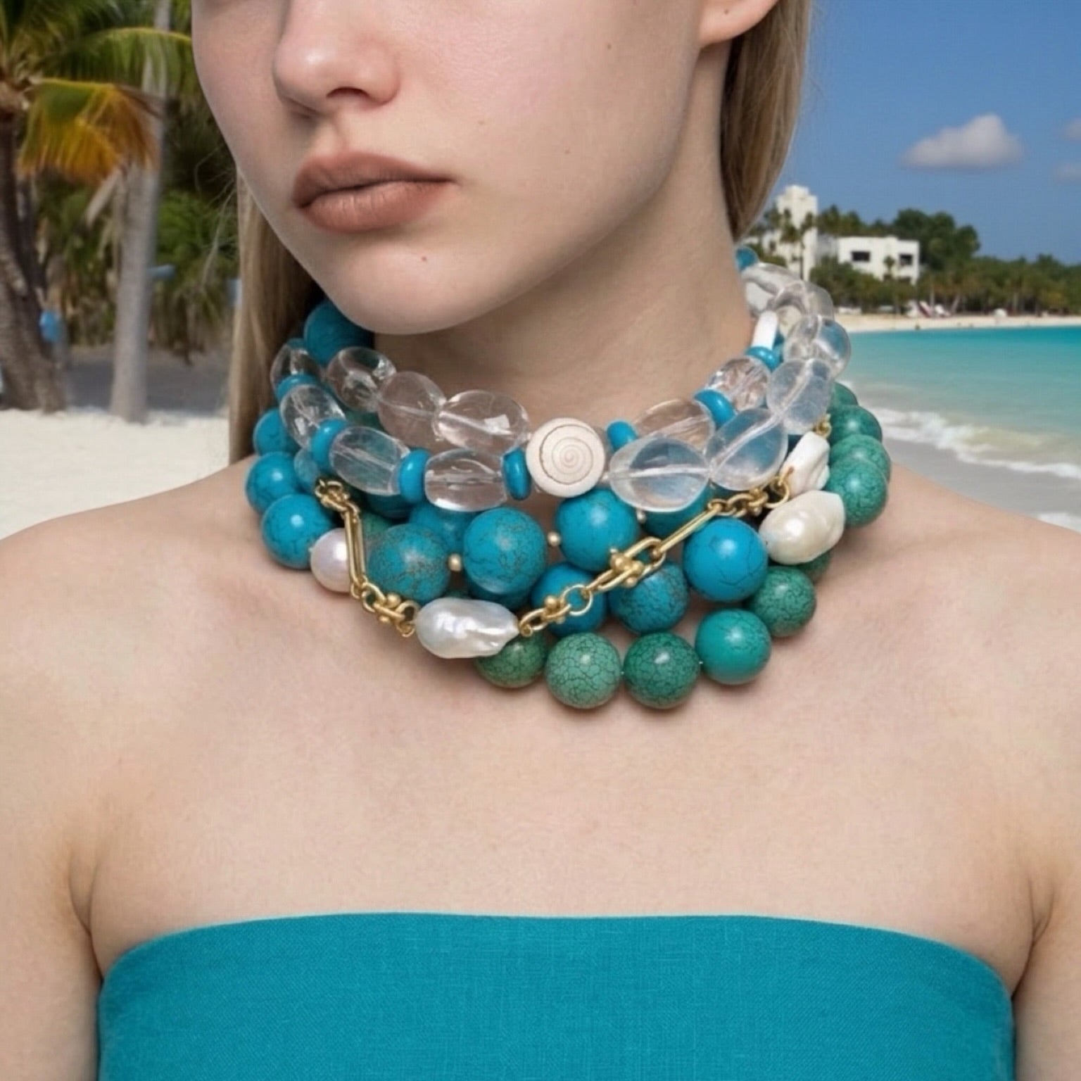 The Riviera Pearl Necklace OOAK
