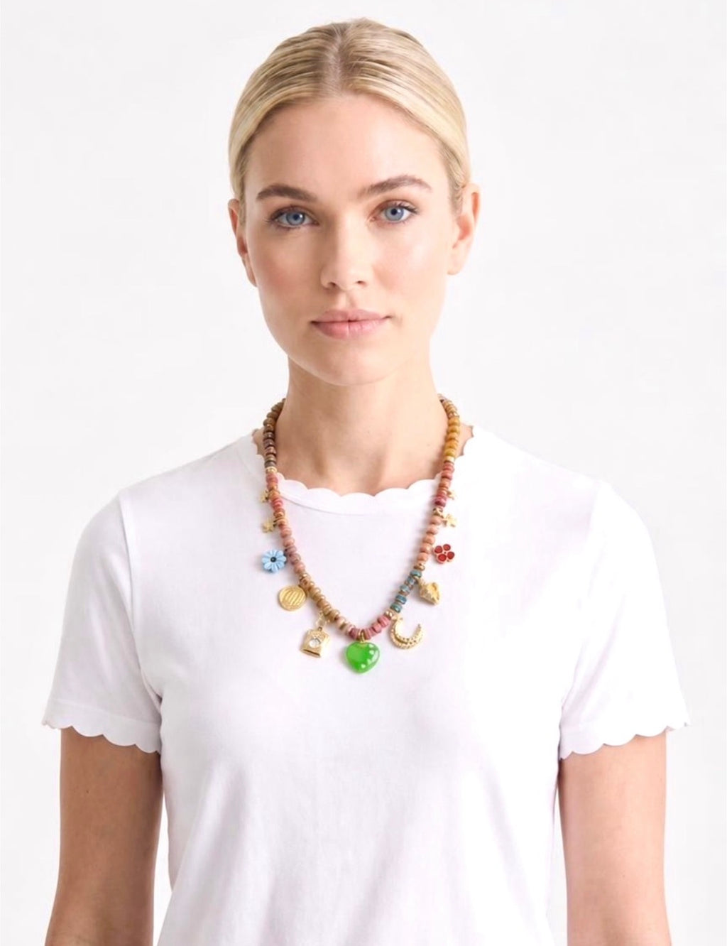 Joy Keeper Necklace: Mixed Gemstones and Charms