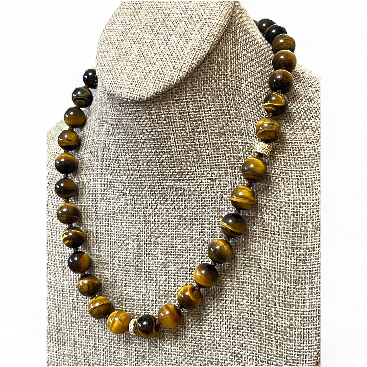 The Goldie✨ Highest Quality Tiger Eye Handknotted Necklace OOAK