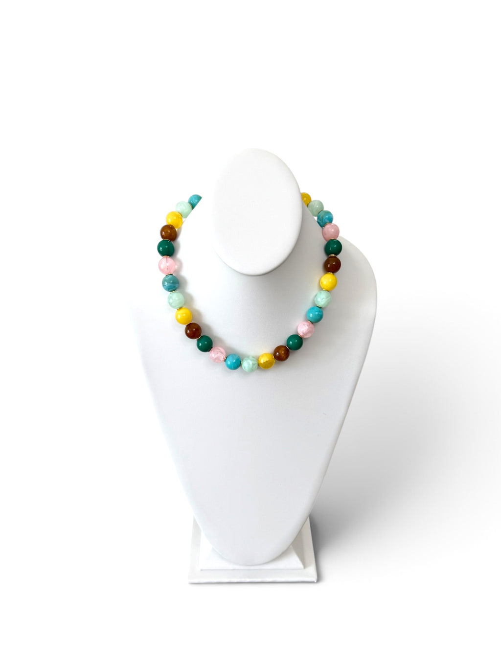 Gelato Gems Necklace: Resin beads with gold accents
