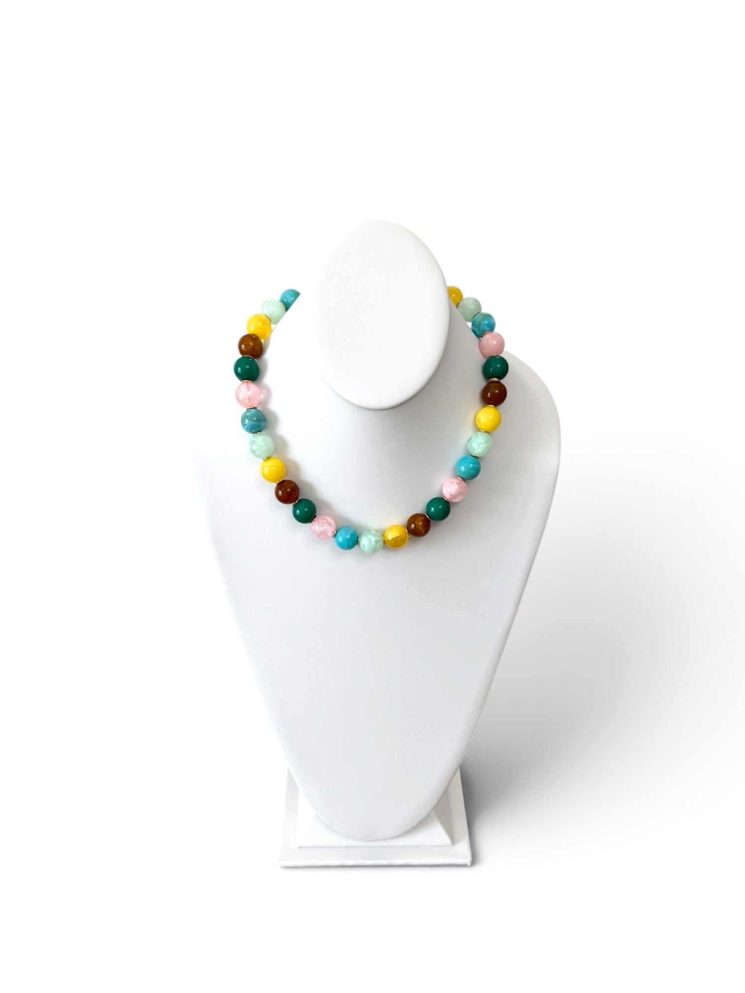 Gelato Gems Necklace: Resin beads with gold accents
