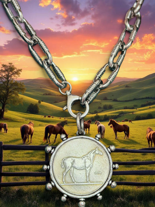Silver Saddle Necklace OOAK