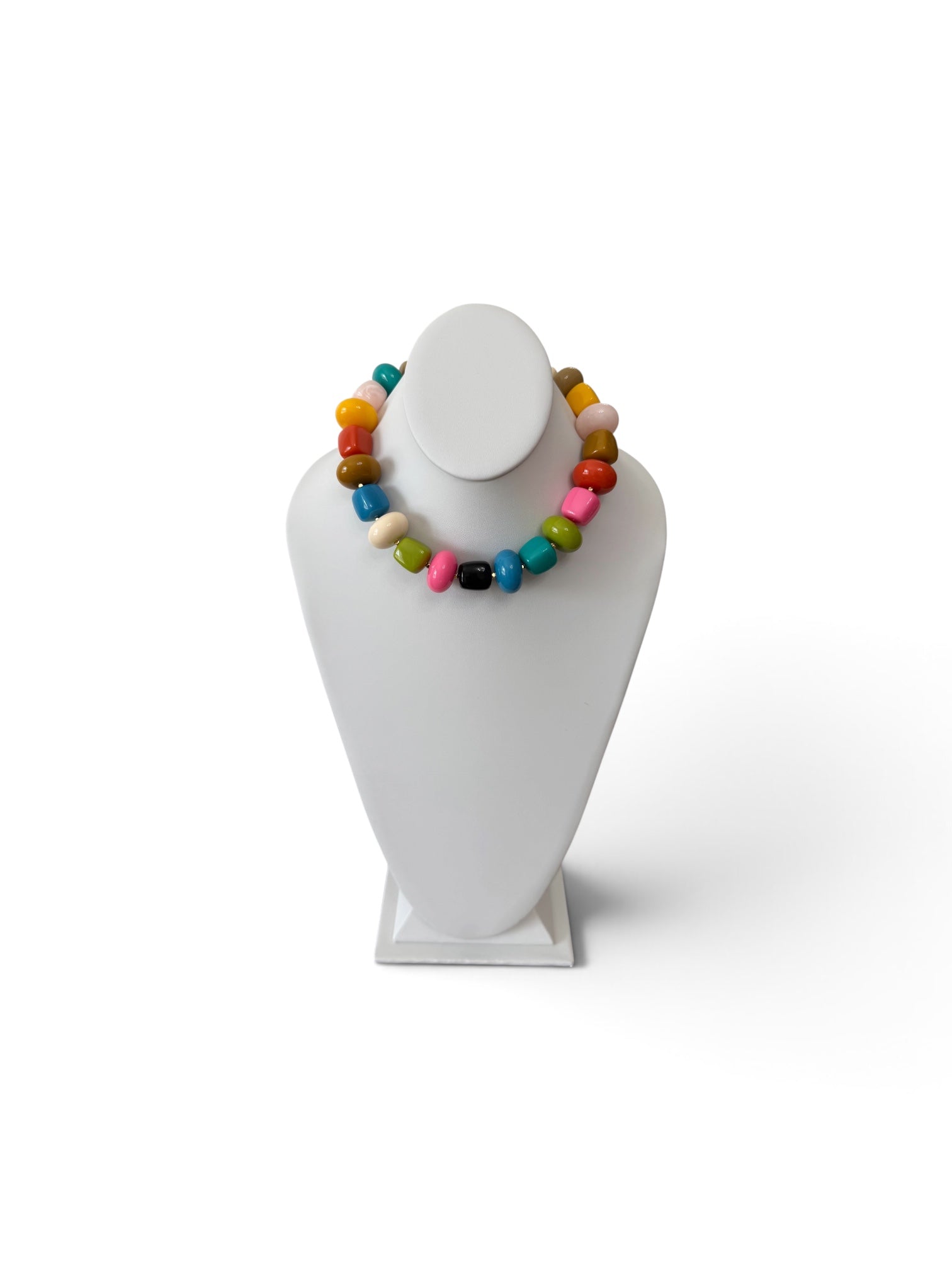 My Happy Place Necklace: Resin beads Gold accents & clasp