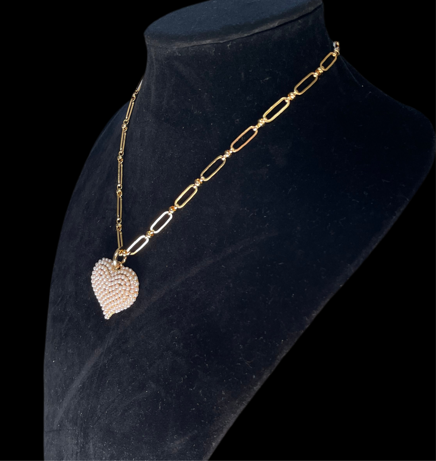 Big Pearly Heart Necklace