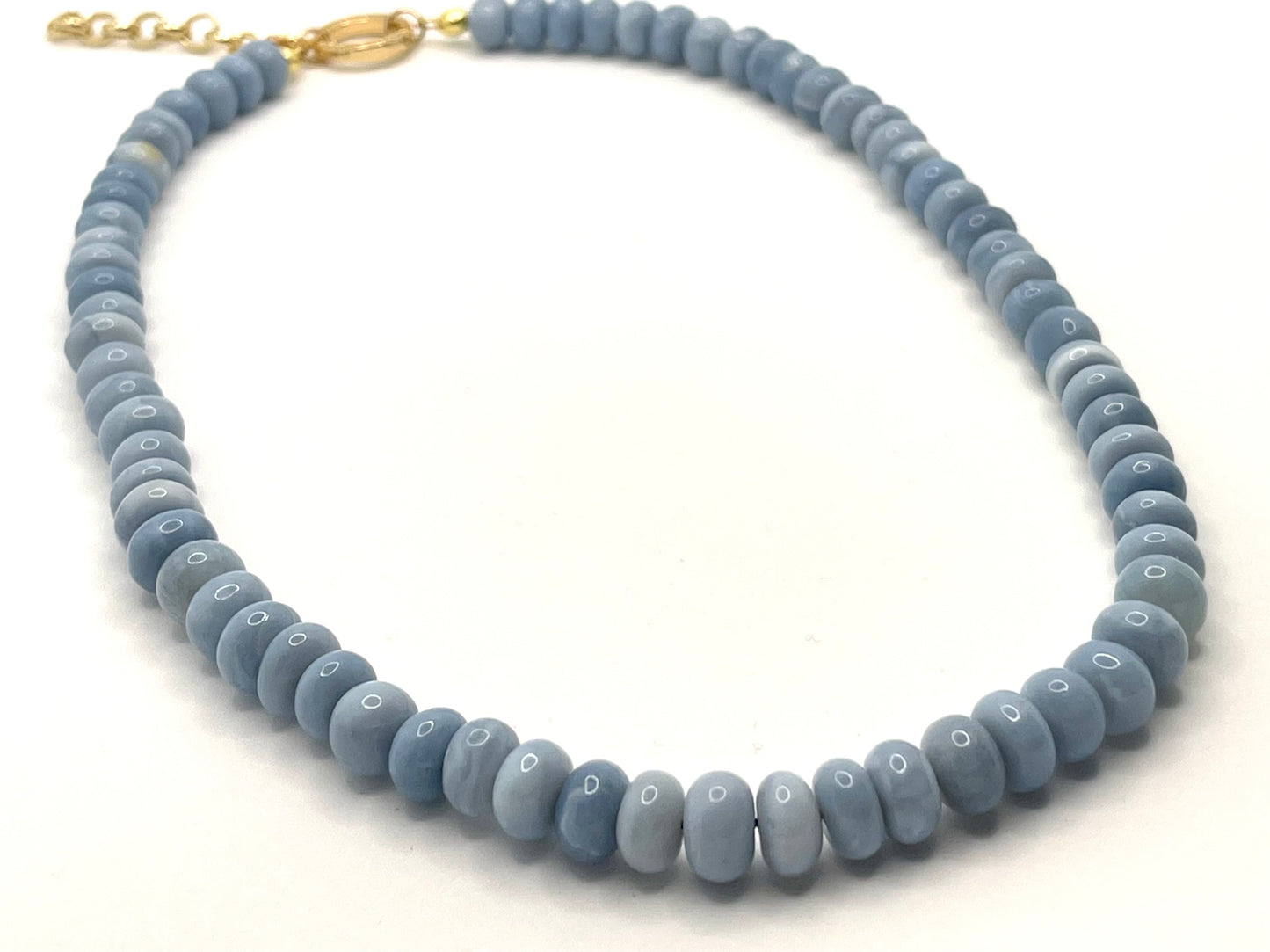 Medium Wash Denim Opal Necklace