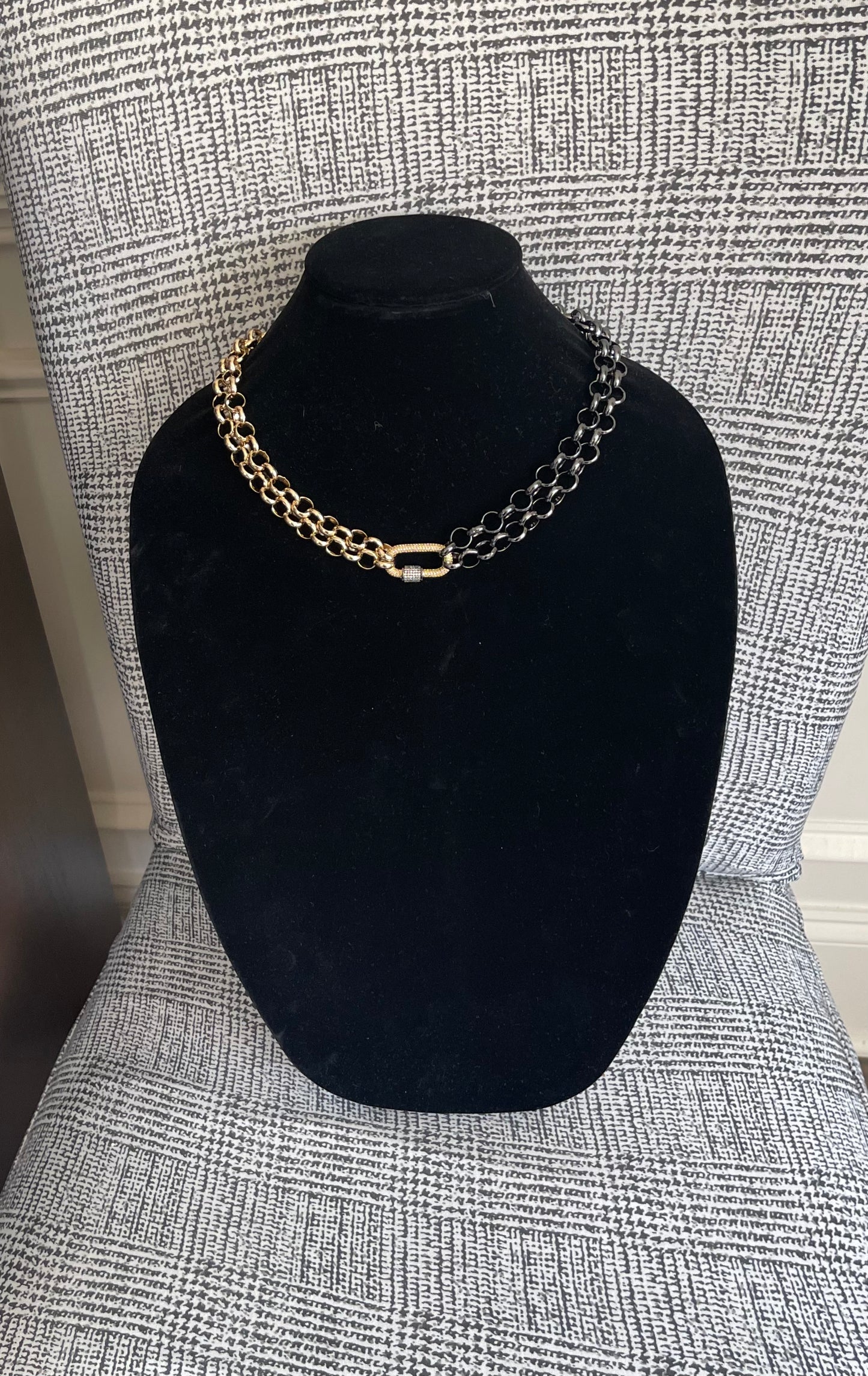 Gunmetal & Gold Necklace