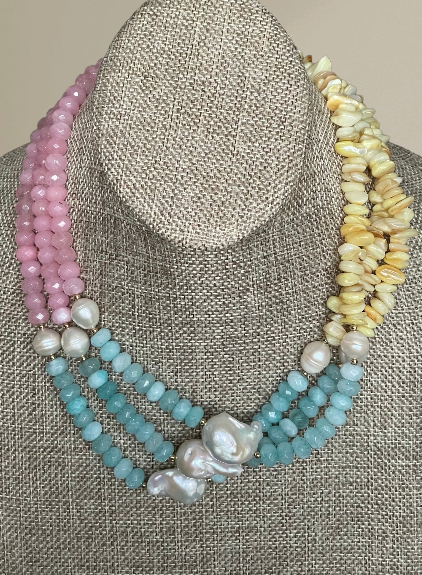 Pastel Gems & Shells Necklace