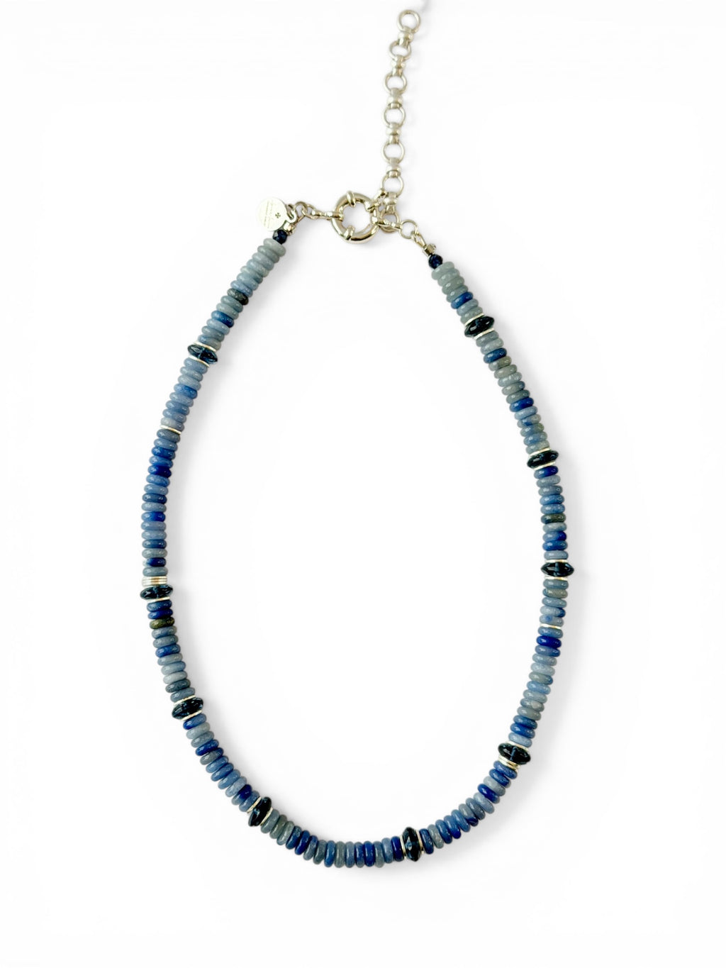 Blue Horizon Necklace: Blue Aventurine and London Blue Topaz accented with gold or silver
