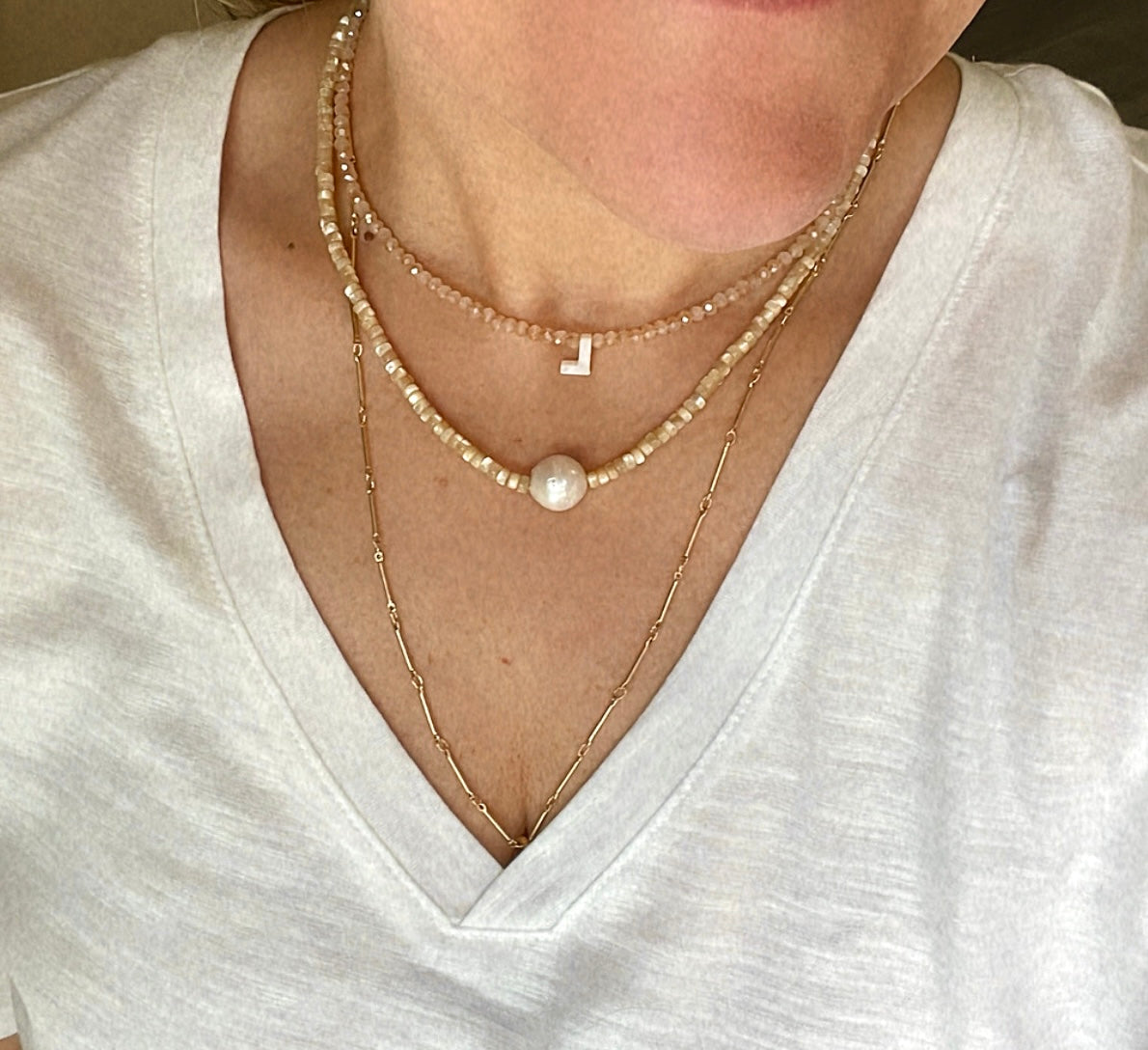 Toasted Marshmallow Necklace