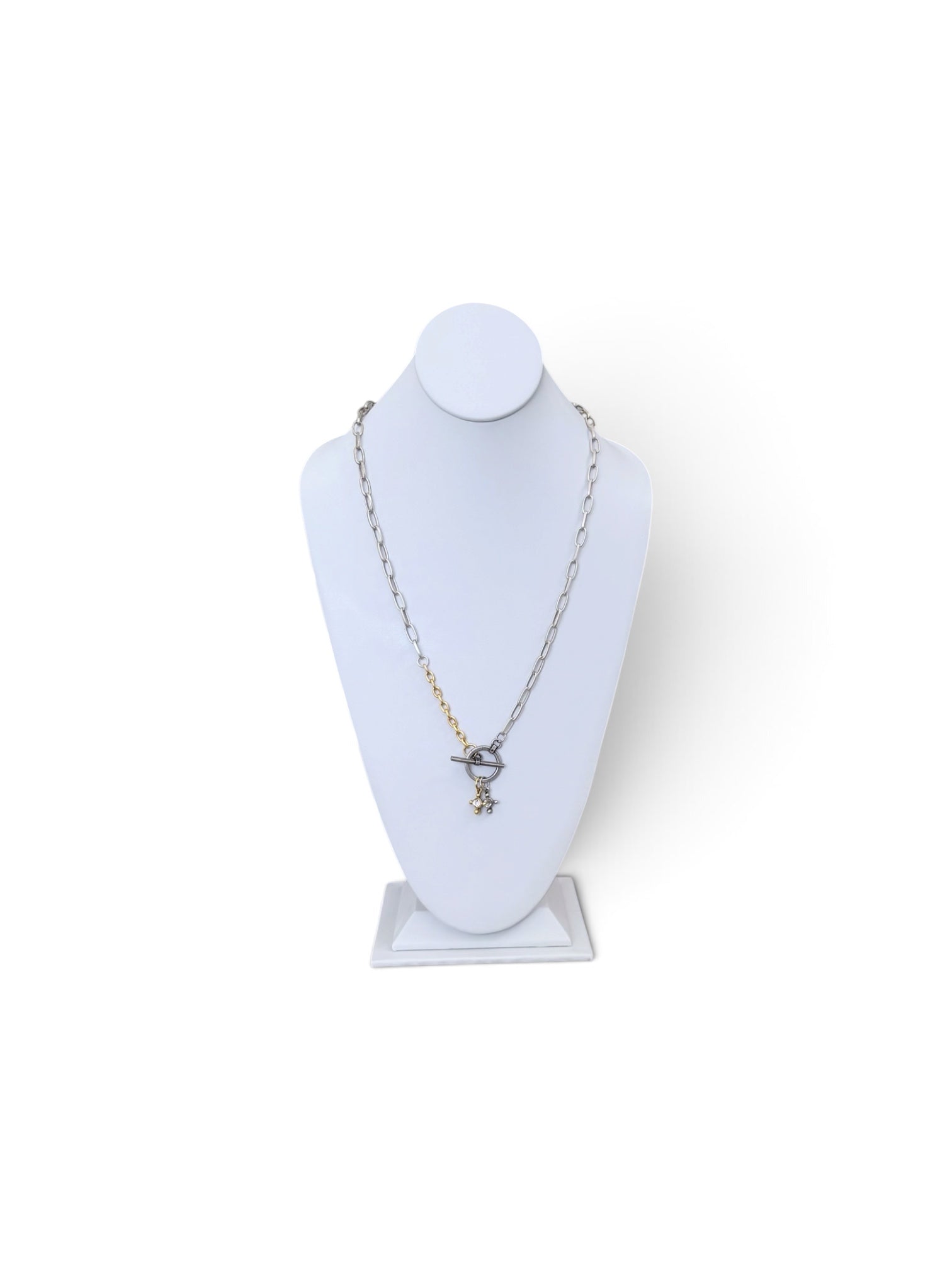 Common Ground Necklace: Silver & Gold chain and charms OOAK