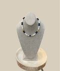 Tribal Throne Necklace: Creamy Freshwater Pearls African beads & gold accents OOAK