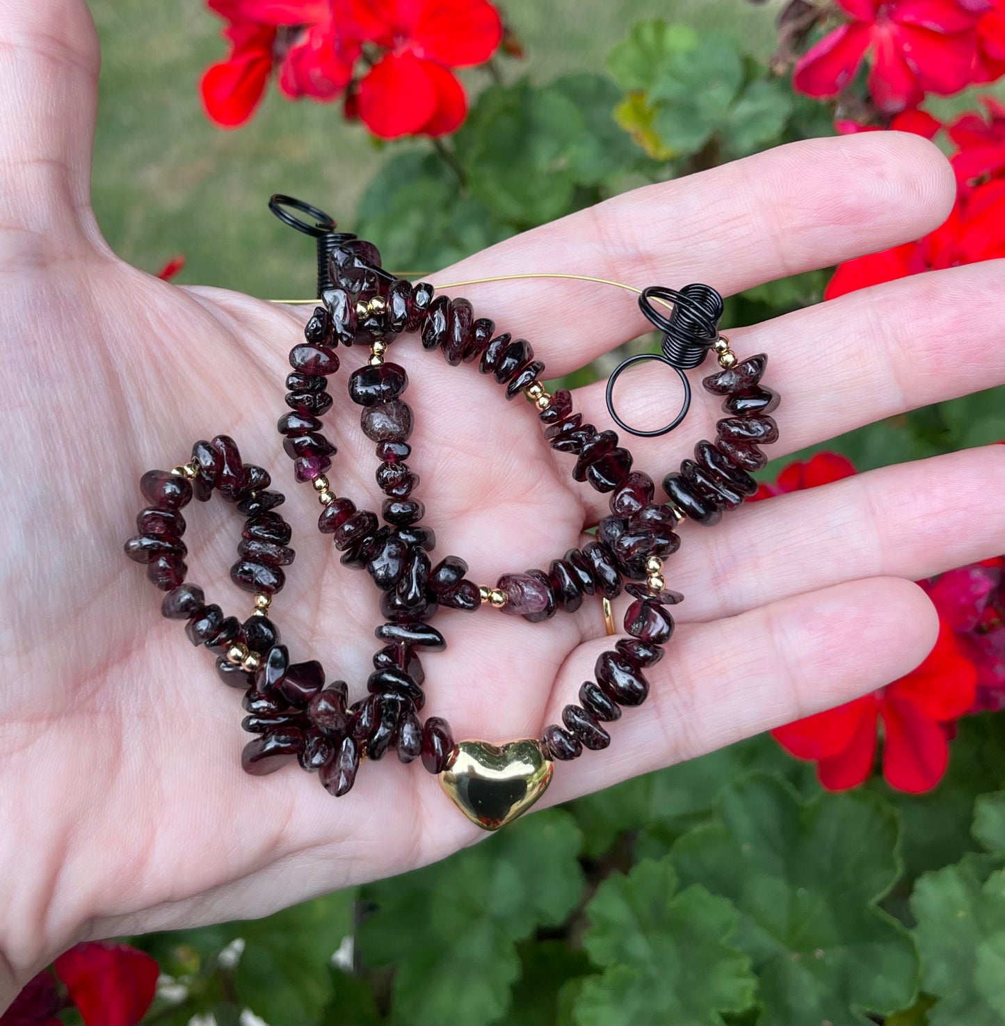 Garnets & Gold Necklace