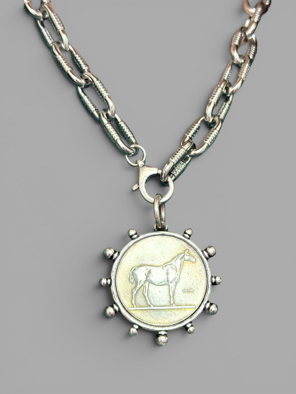 Silver Saddle Necklace OOAK