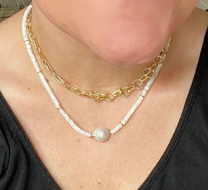 Marshmallow Coconut Necklace