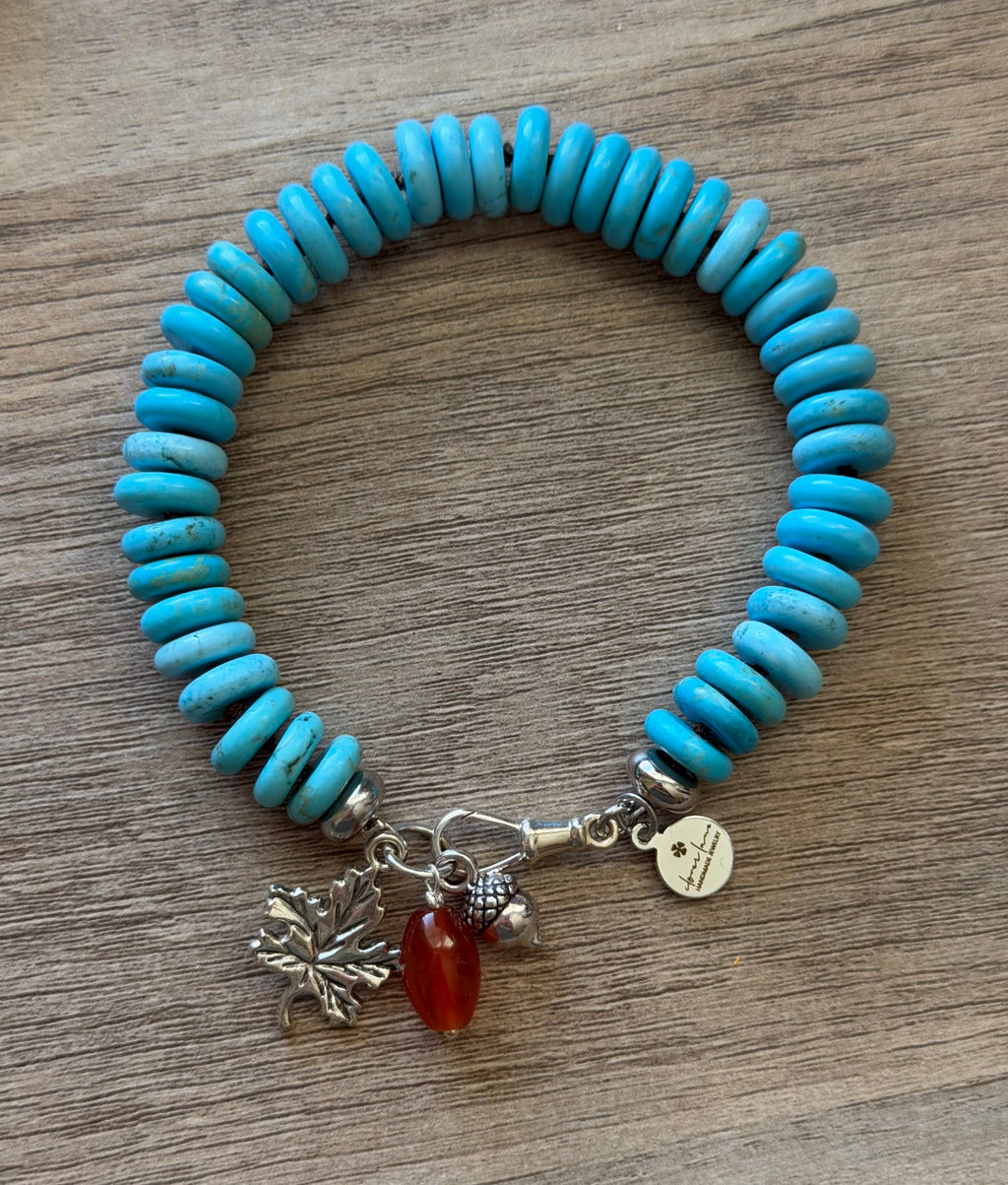 Turquoise & Carnelian Bracelets: 4 Styles