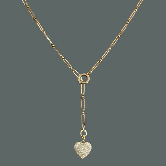The Happy Heart Lariat Necklace: OOAK and Waterproof
