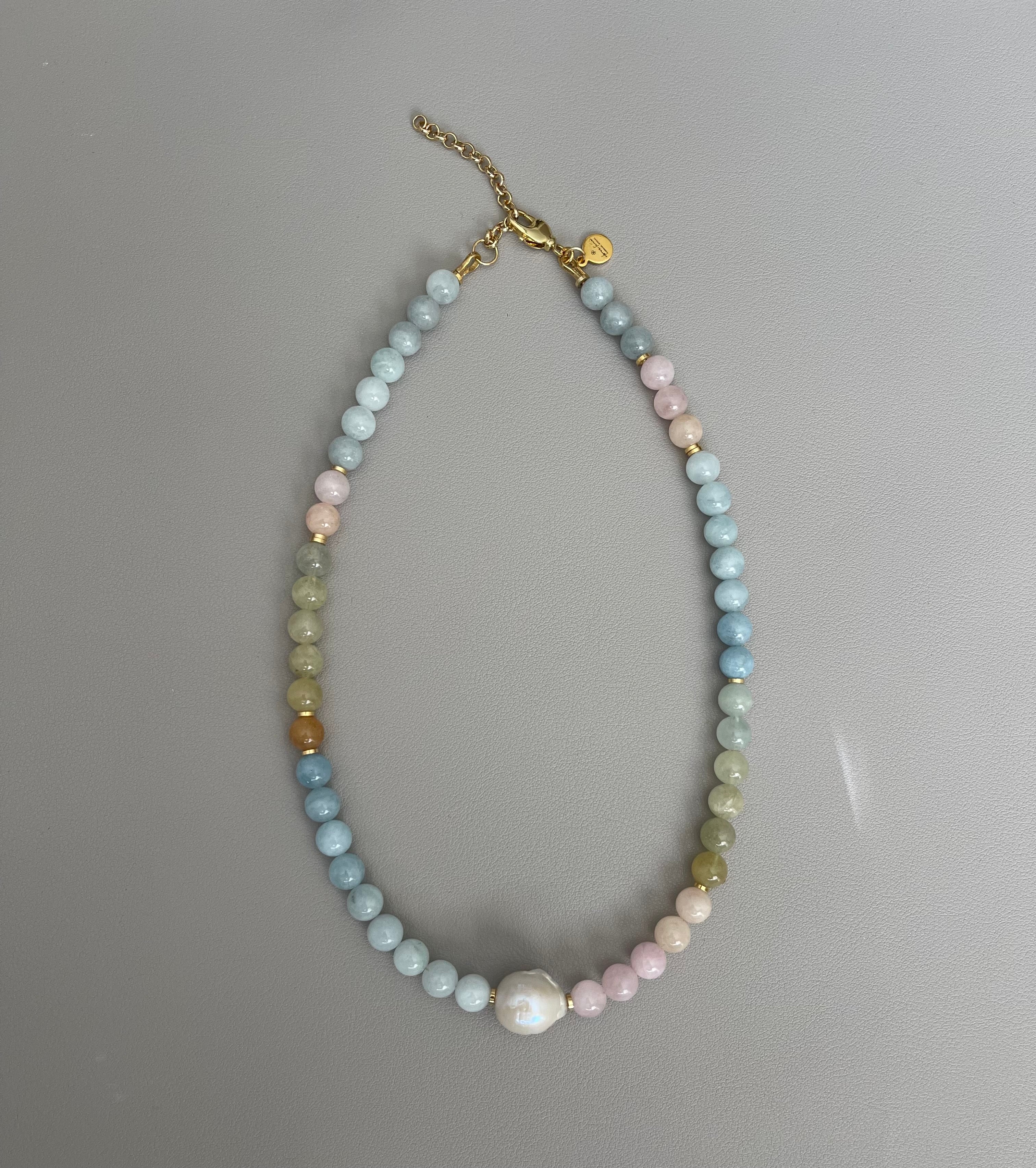 Magical Morganite Bubble Bead Necklace