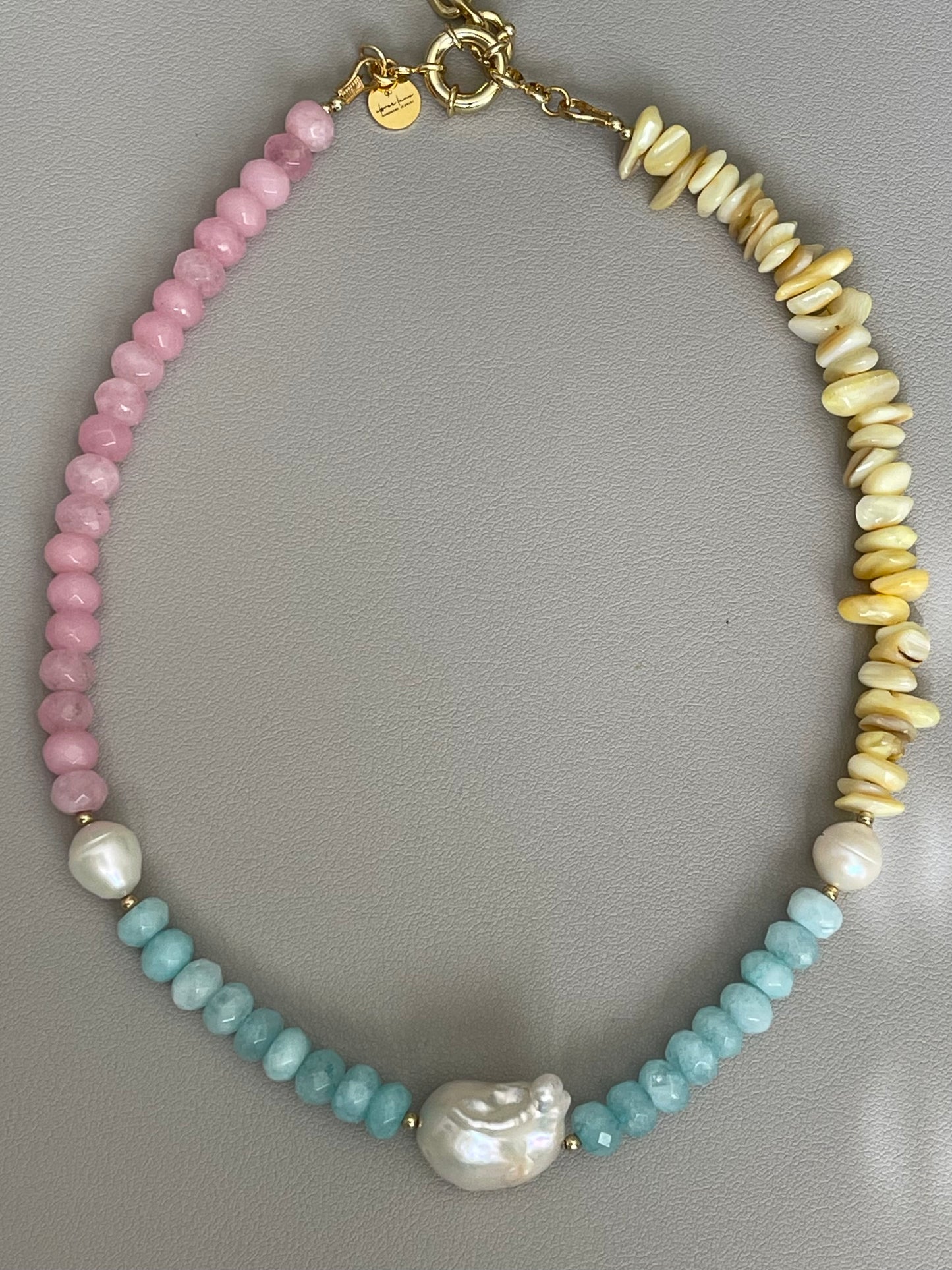 Pastel Gems & Shells Necklace