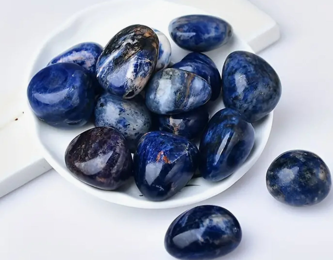 Sodalite Sparkle Stretch Bracelet: Natural Sodalite Stone Faceted for Sparkle