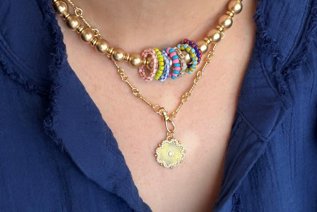 The Gilded Flower Necklace OOAK