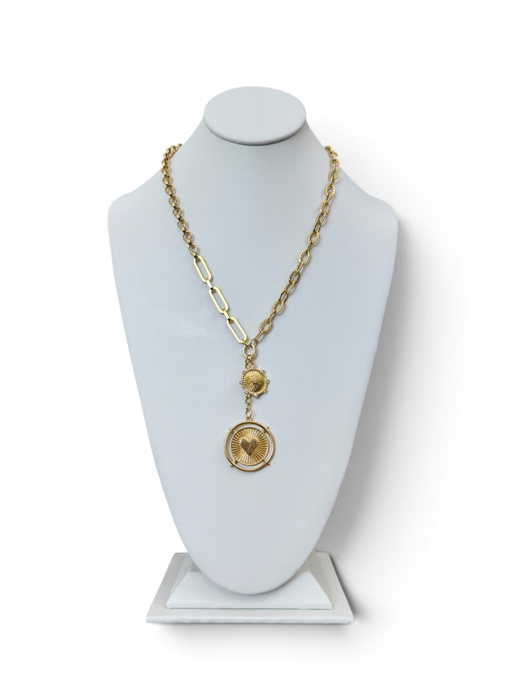 The Beloved Necklace: varying chains come together with two unique pendants