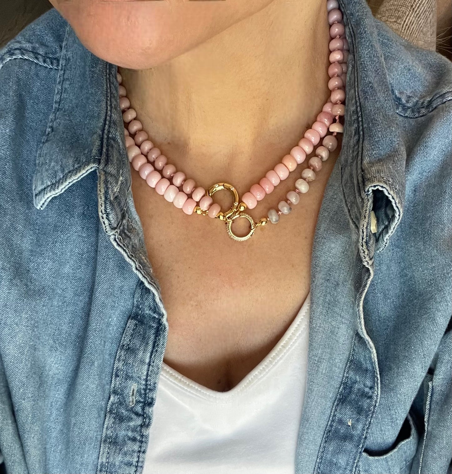 Pretty in Pink Opal Necklace