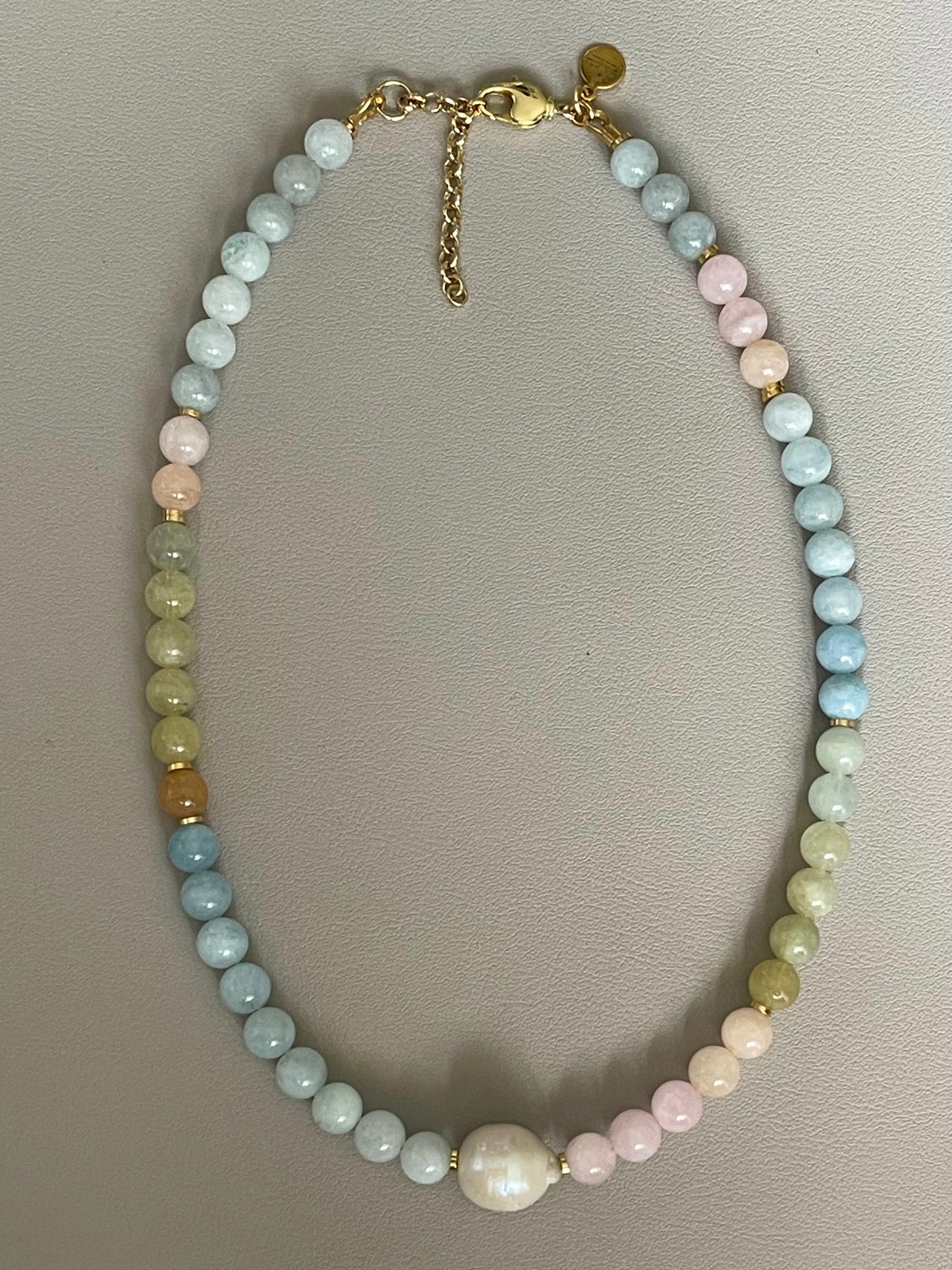 Magical Morganite Bubble Bead Necklace