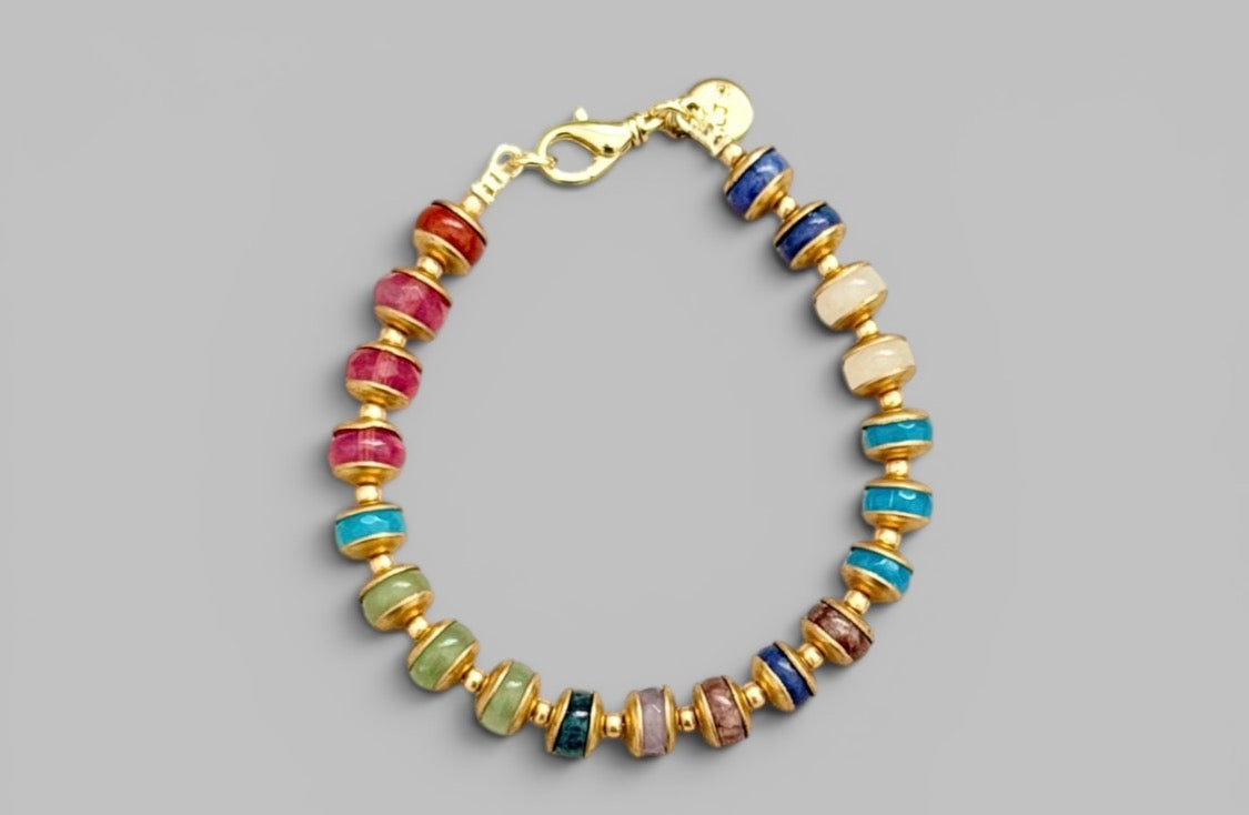 Gathered Joy Bracelet: Mixed Gemstones. Choose One based on size