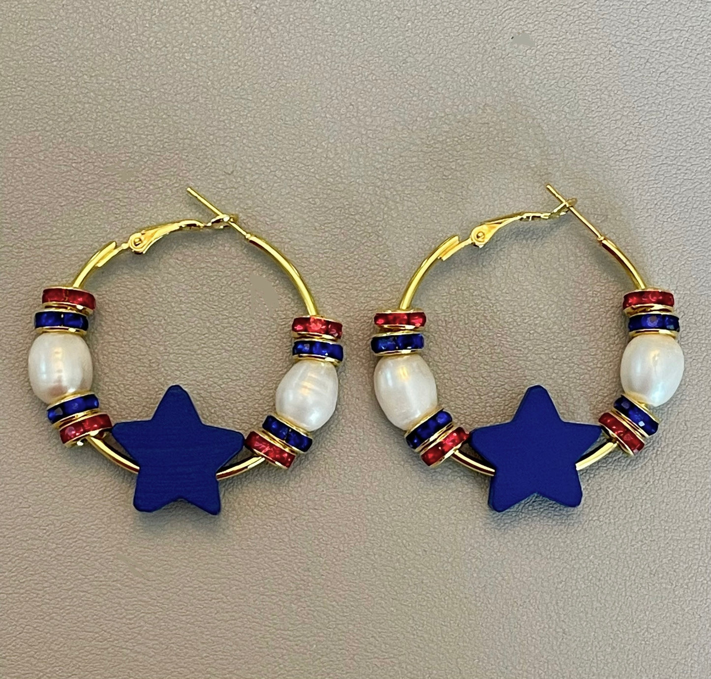 Independence Day Earrings Gold or Silver